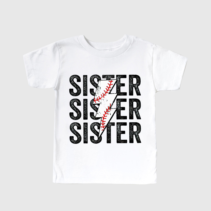 Personalized Girls Baseball Sister T-Shirt| Cloth148