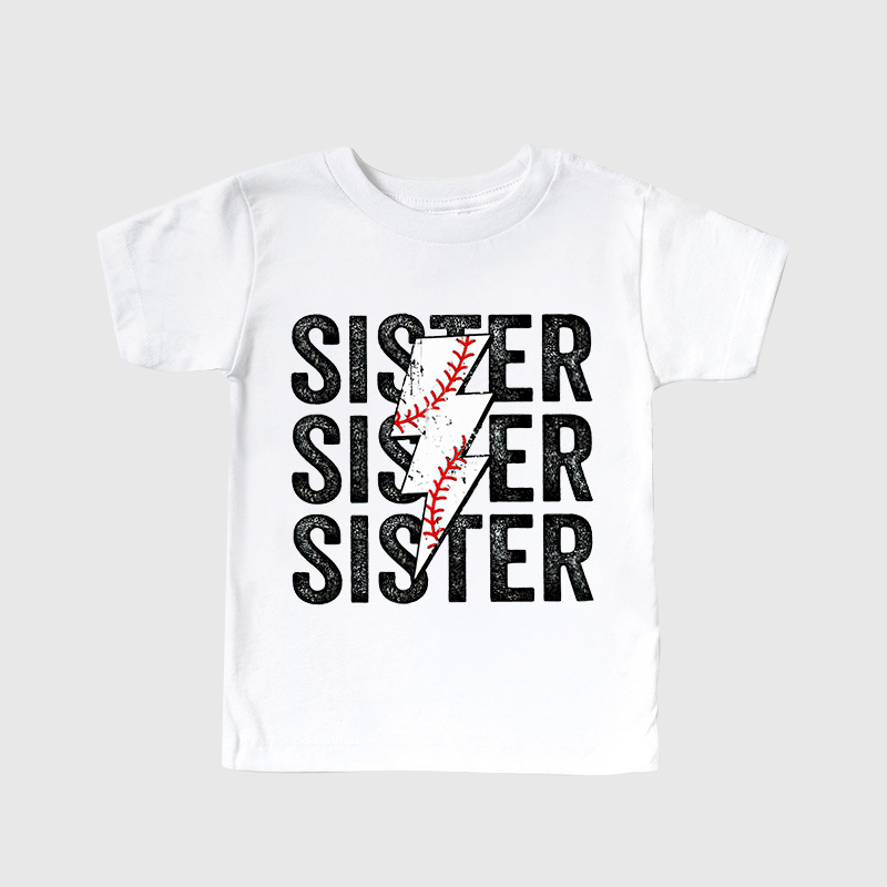Personalized Girls Baseball Sister T-Shirt| Cloth148