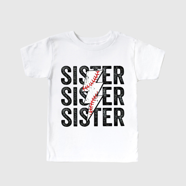 Personalized Girls Baseball Sister T-Shirt| Cloth148