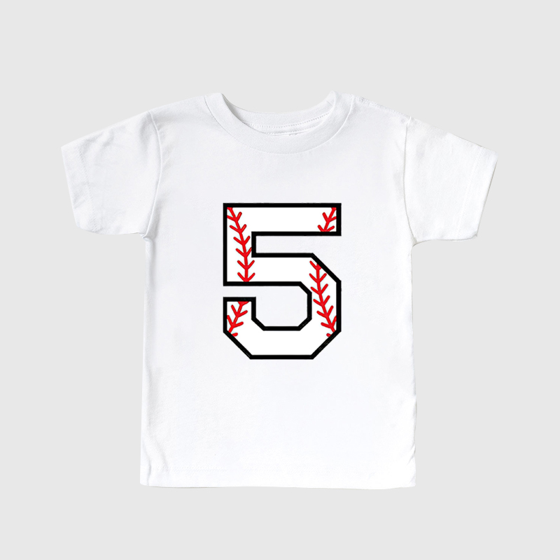 Personalized Kids Baseball Numbers T-Shirts| Cloth149