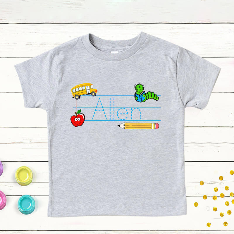 Personalized Kids Back To School Name T-Shirt| Cloth1404