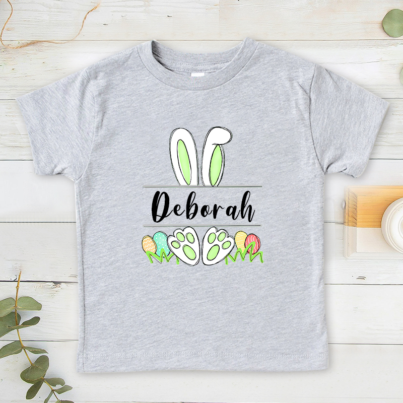 Personalized Kids Bunny Summer T-Shirt| Cloth133