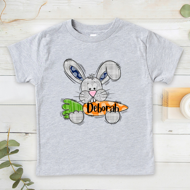 Personalized Kids Bunny Summer T-Shirt| Cloth134
