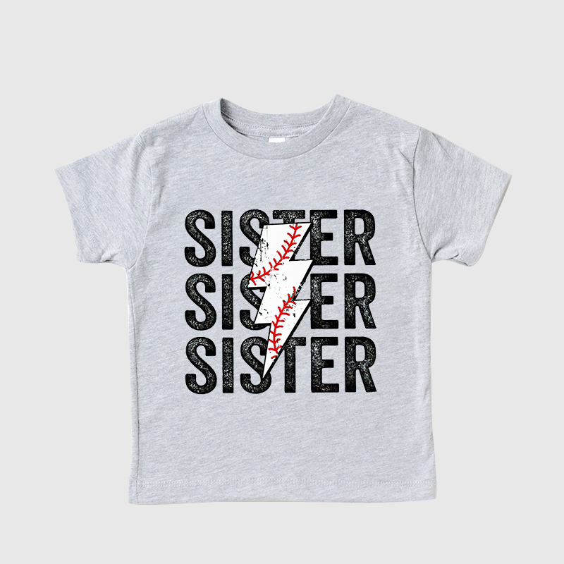 Personalized Girls Baseball Sister T-Shirt| Cloth148