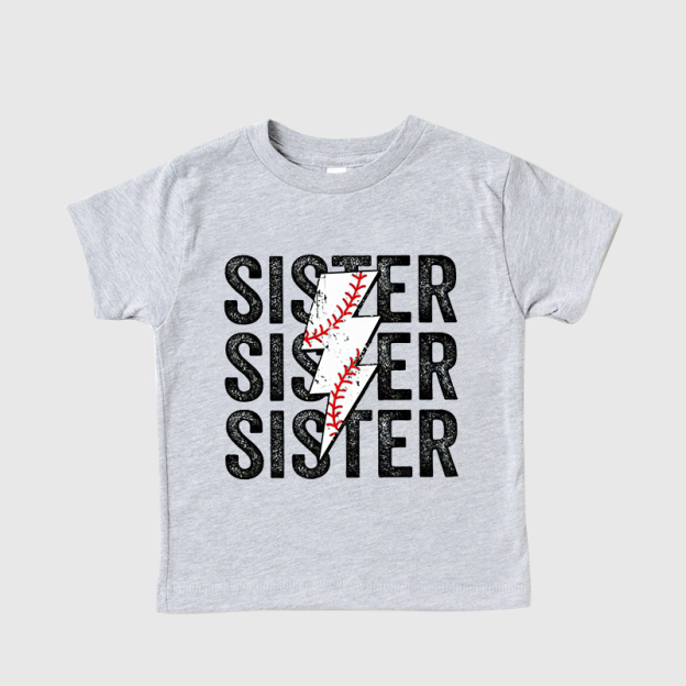 Personalized Girls Baseball Sister T-Shirt| Cloth148