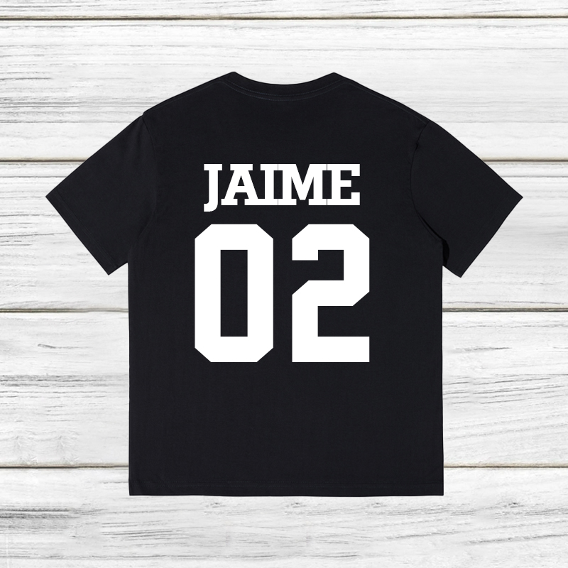 Personalised Dad and Baby Last Name Number Matching Shirts| Match02