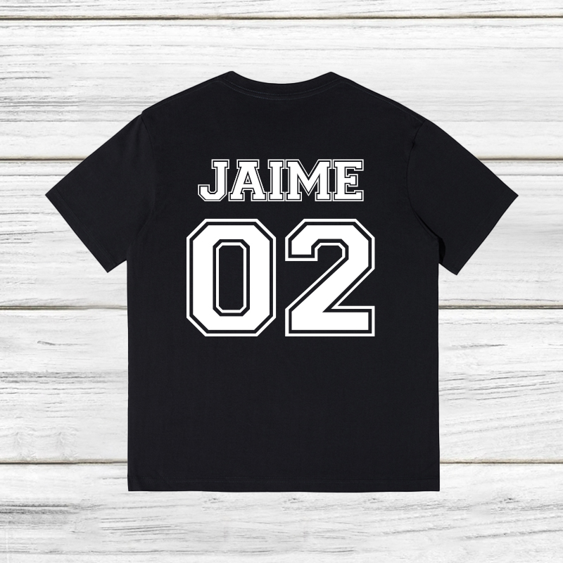 Personalised Dad and Baby Last Name Number Matching Shirts| Match03