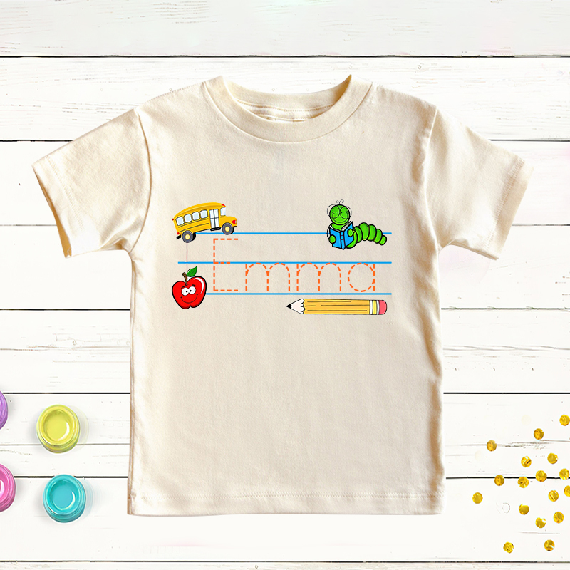 Personalized Kids Back To School Name T-Shirt| Cloth1404