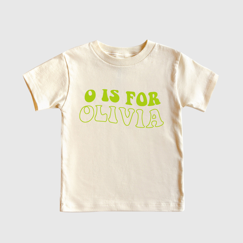 Personalized Kids N is for Name Retro T-Shirt| Cloth168