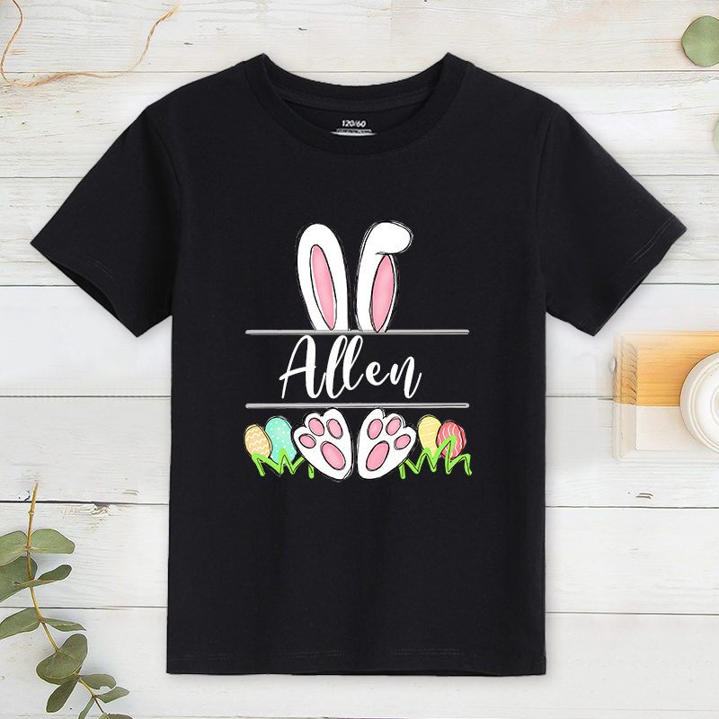 Personalized Kids Bunny Summer T-Shirt| Cloth133