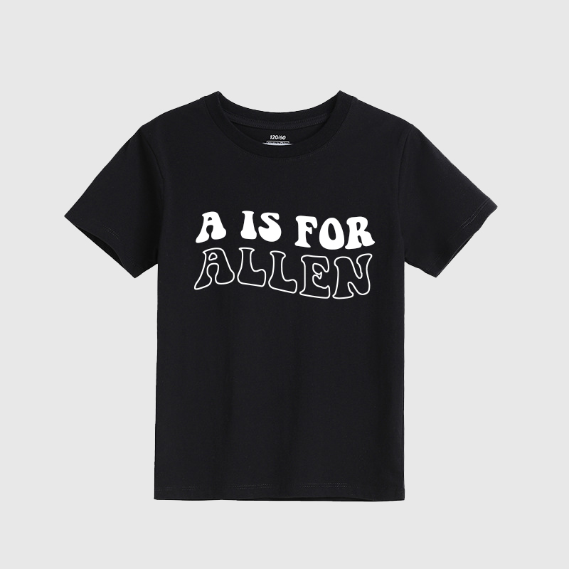 Personalized Kids N is for Name Retro T-Shirt| Cloth168