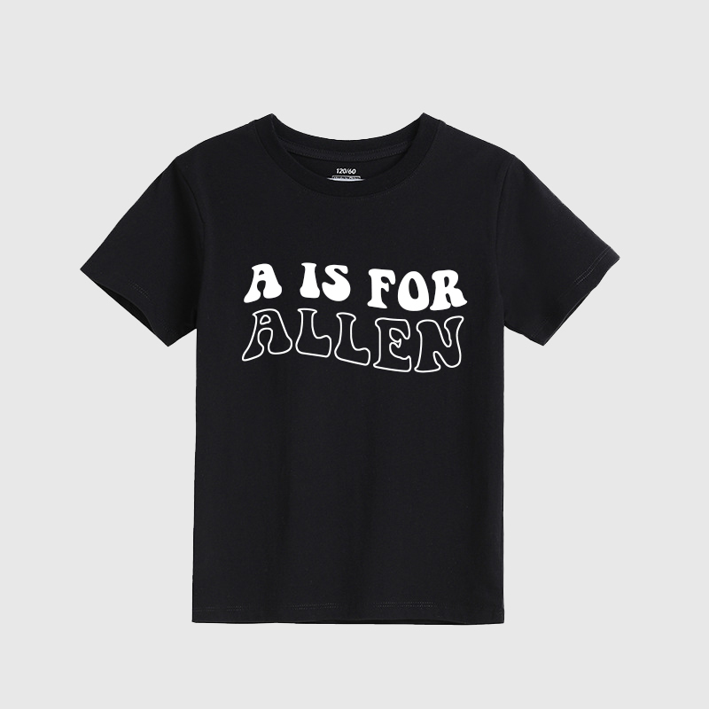 Personalized Kids N is for Name Retro T-Shirt| Cloth168