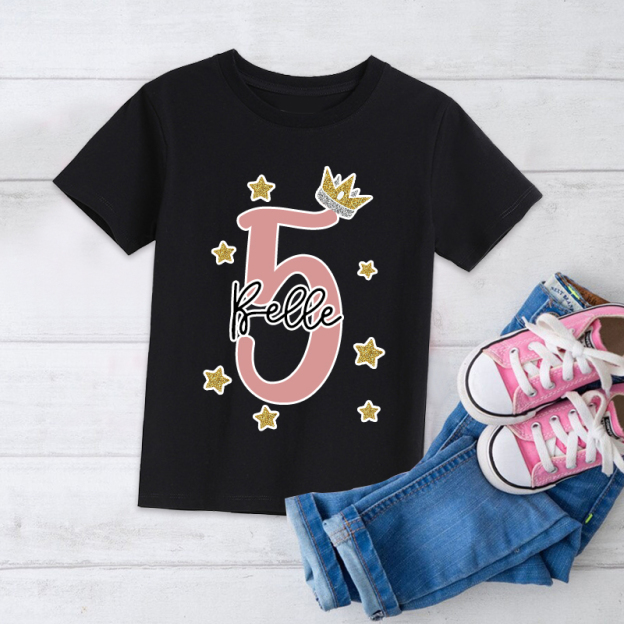 Personalized Girl Birthday Princess Theme T-Shirt| Cloth1449