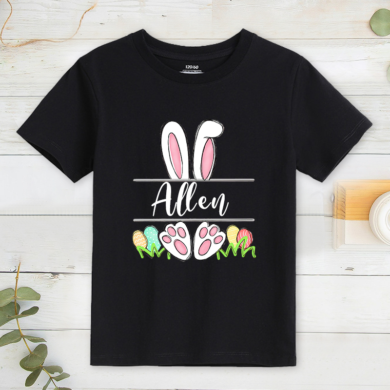 Personalized Kids Bunny Summer T-Shirt| Cloth133