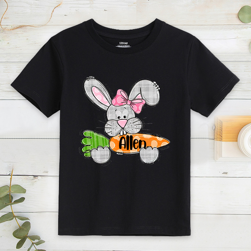 Personalized Kids Bunny Summer T-Shirt| Cloth134