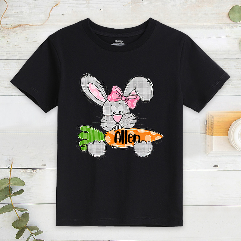 Personalized Kids Bunny Summer T-Shirt| Cloth134