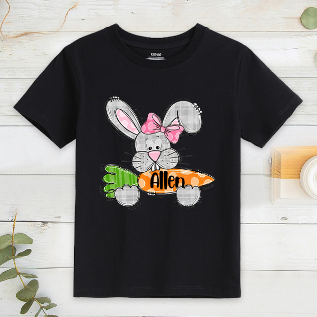 Personalized Kids Bunny Summer T-Shirt| Cloth134