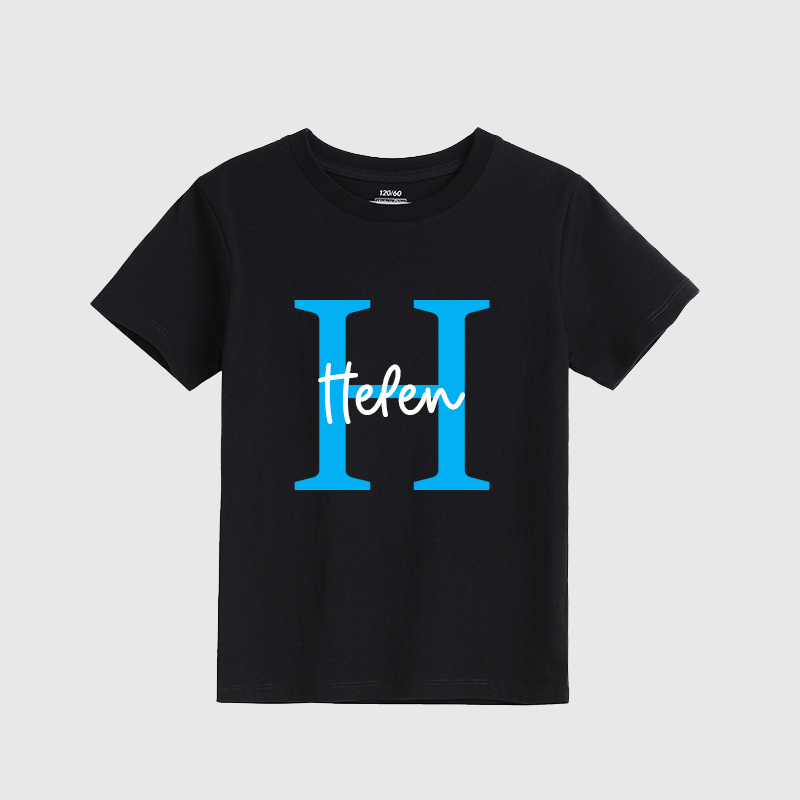 Personalized Kids Cozy Initial T-Shirt| Cloth123