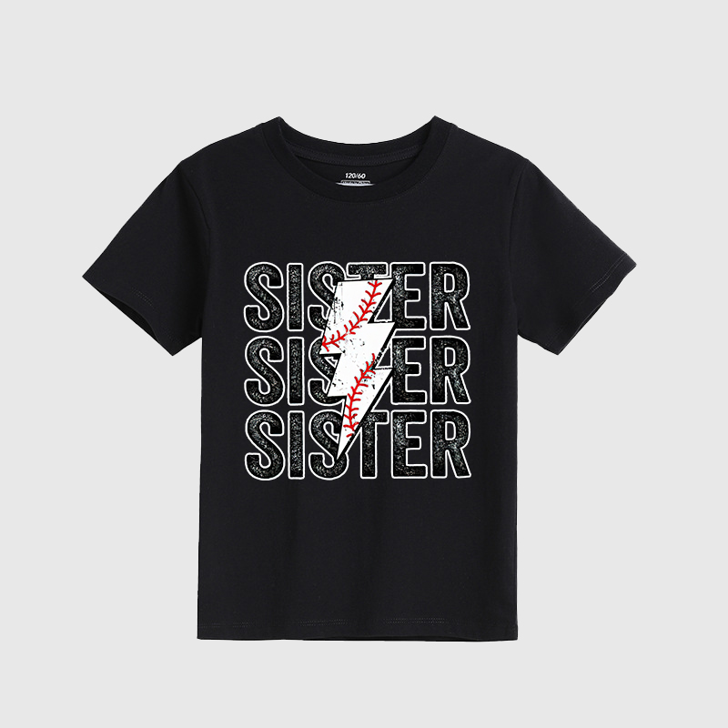 Personalized Girls Baseball Sister T-Shirt| Cloth148