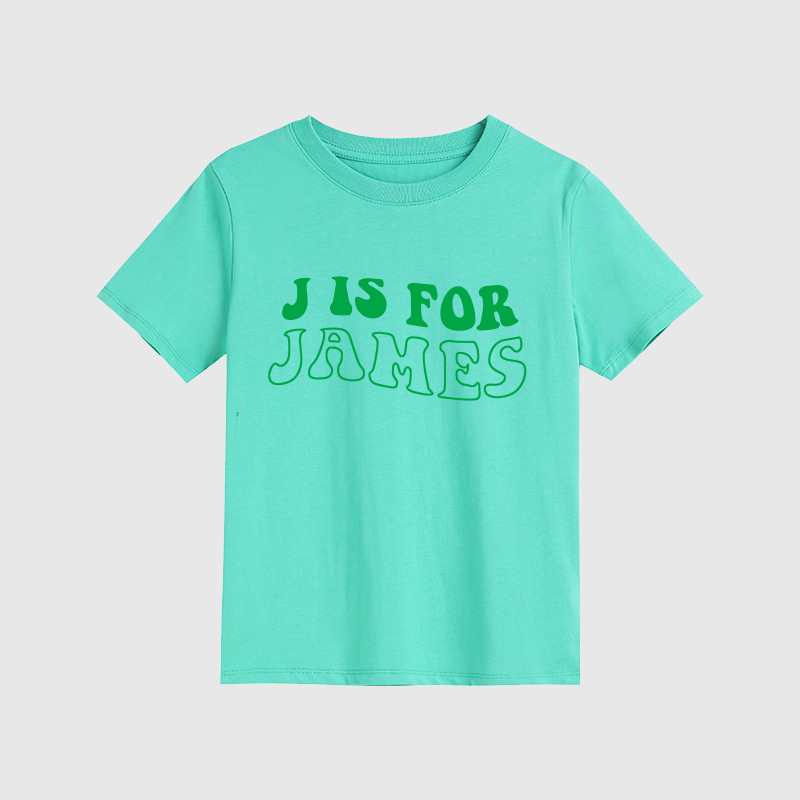 Personalized Kids N is for Name Retro T-Shirt| Cloth168