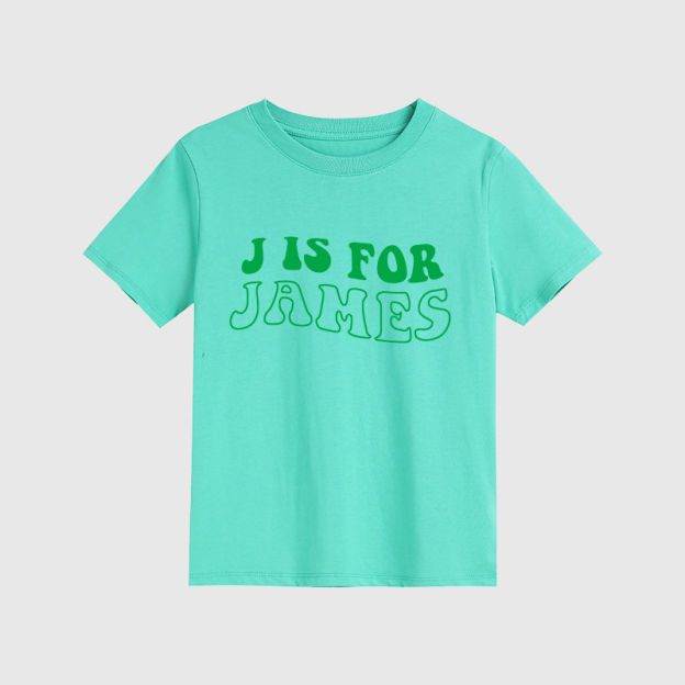 Personalized Kids N is for Name Retro T-Shirt| Cloth168
