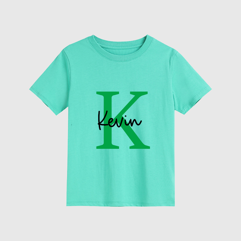 Personalized Kids Cozy Initial T-Shirt| Cloth123