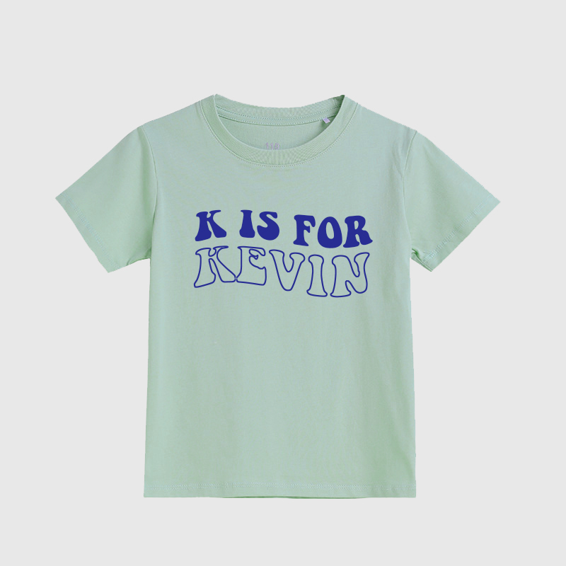Personalized Kids N is for Name Retro T-Shirt| Cloth168