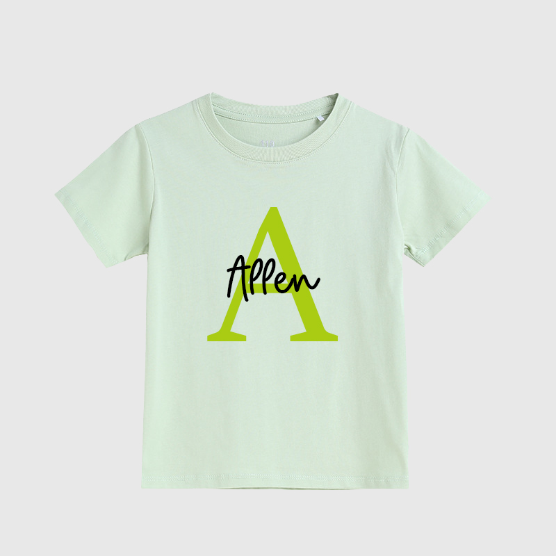 Personalized Kids Cozy Initial T-Shirt| Cloth123