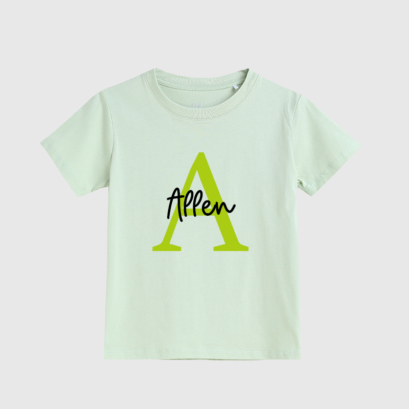 Personalized Kids Cozy Initial T-Shirt| Cloth123