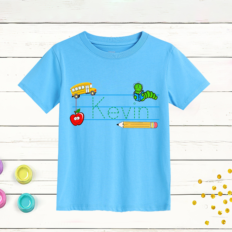 Personalized Kids Back To School Name T-Shirt| Cloth1404
