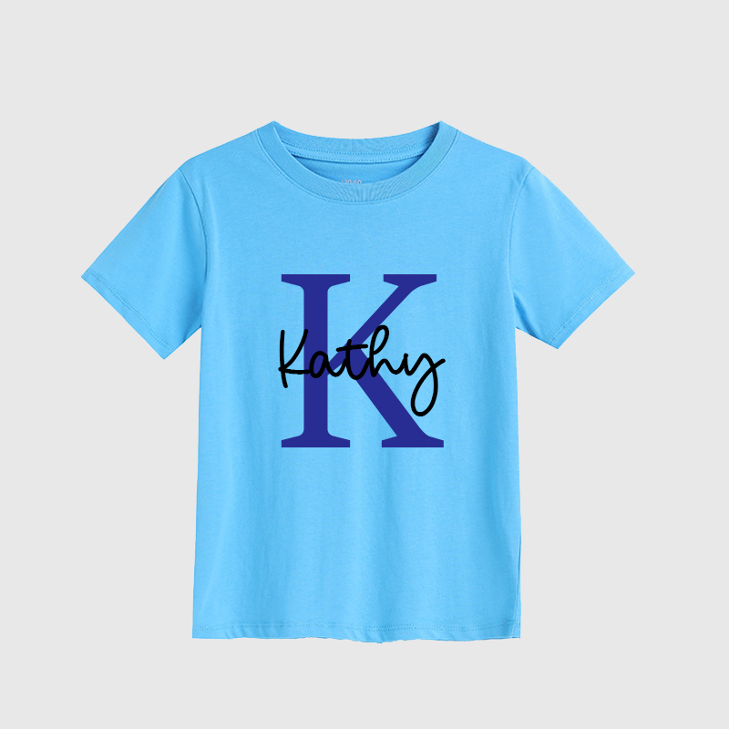 Personalized Kids Cozy Initial T-Shirt| Cloth123