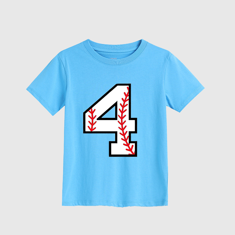 Personalized Kids Baseball Numbers T-Shirts| Cloth149