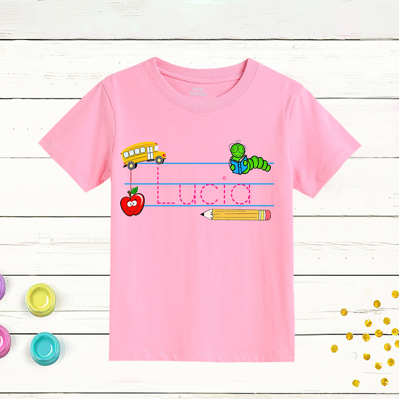 Personalized Kids Back To School Name T-Shirt| Cloth1404
