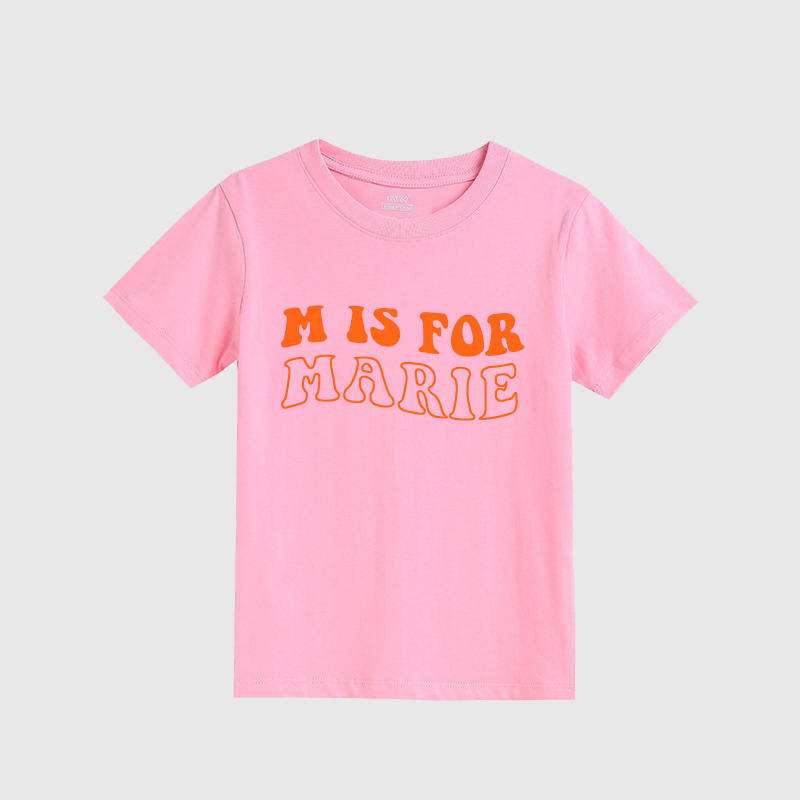 Personalized Kids N is for Name Retro T-Shirt| Cloth168