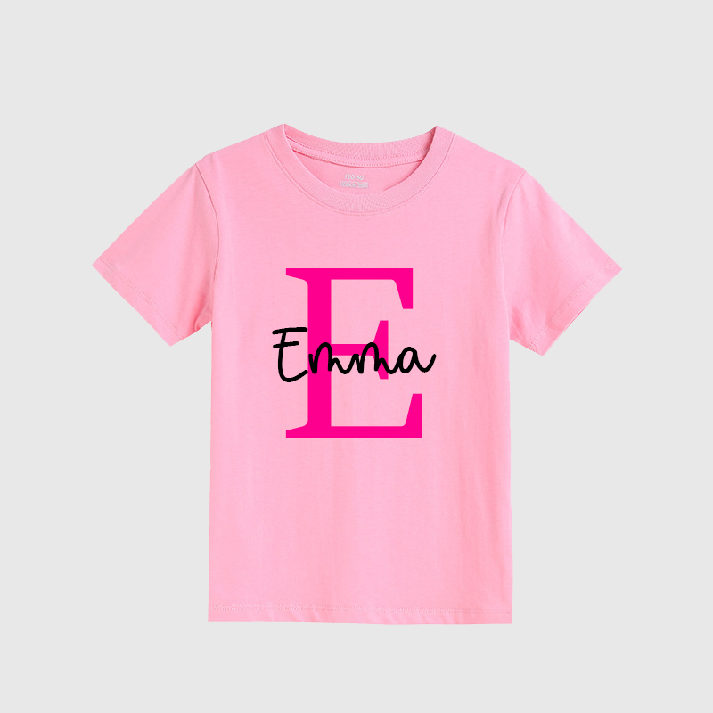Personalized Kids Cozy Initial T-Shirt| Cloth123