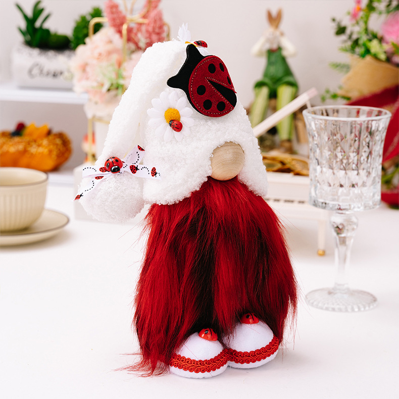 Ladybug Daisy Gnome (11 inches)