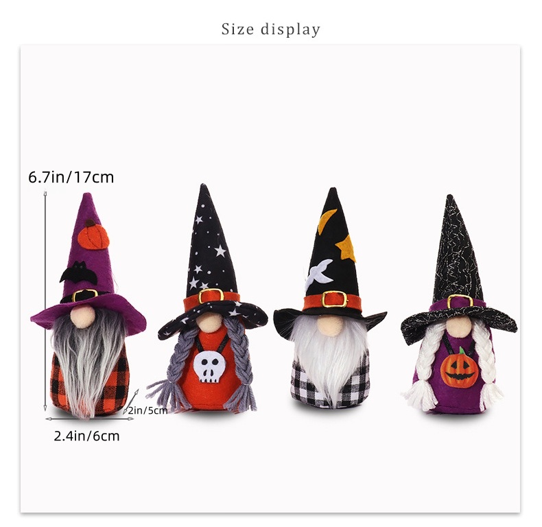 Halloween witch/wizard Gonks (6.7 inches)