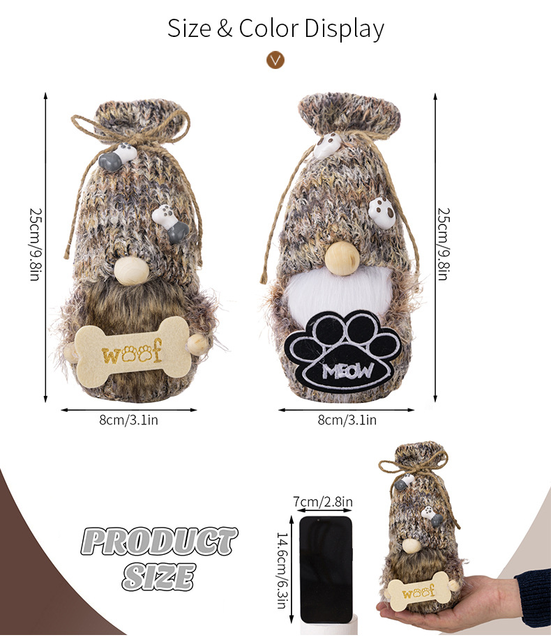 Woof Pet Bone Gonk Gnome (10 inches)