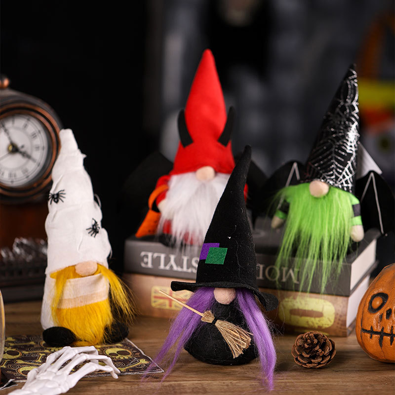 Halloween Bat Wing Gonk Doll | Spooky Tabletop Decor For Party (9 inches)