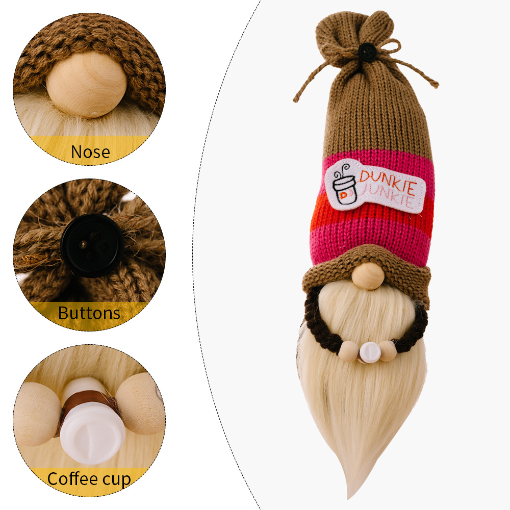Coffee Gnome --Tiered Tray Gnome (9 inches)