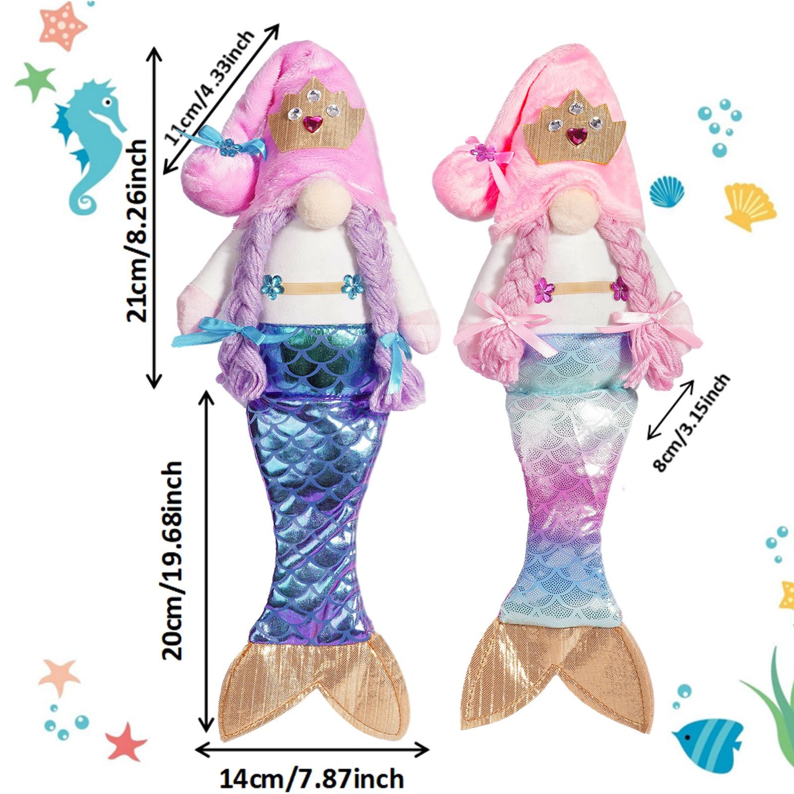 The Mermaid Gnomes (28 inches)