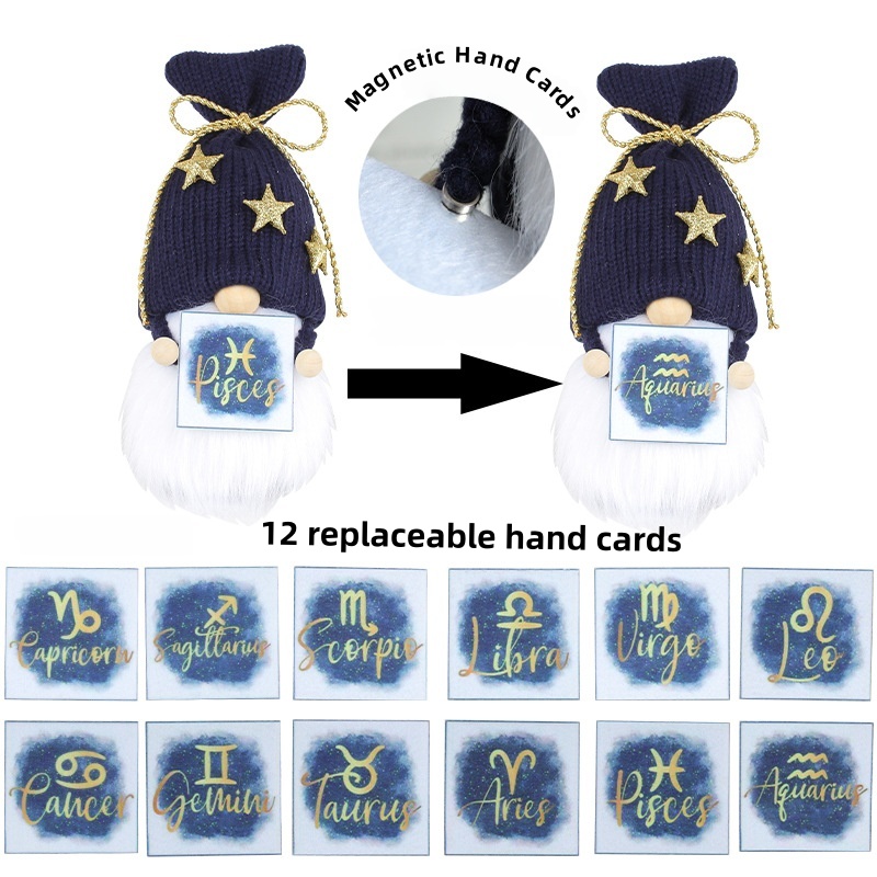 12 Zodiac Signs Knitted Gnomes (9.5 Inches)
