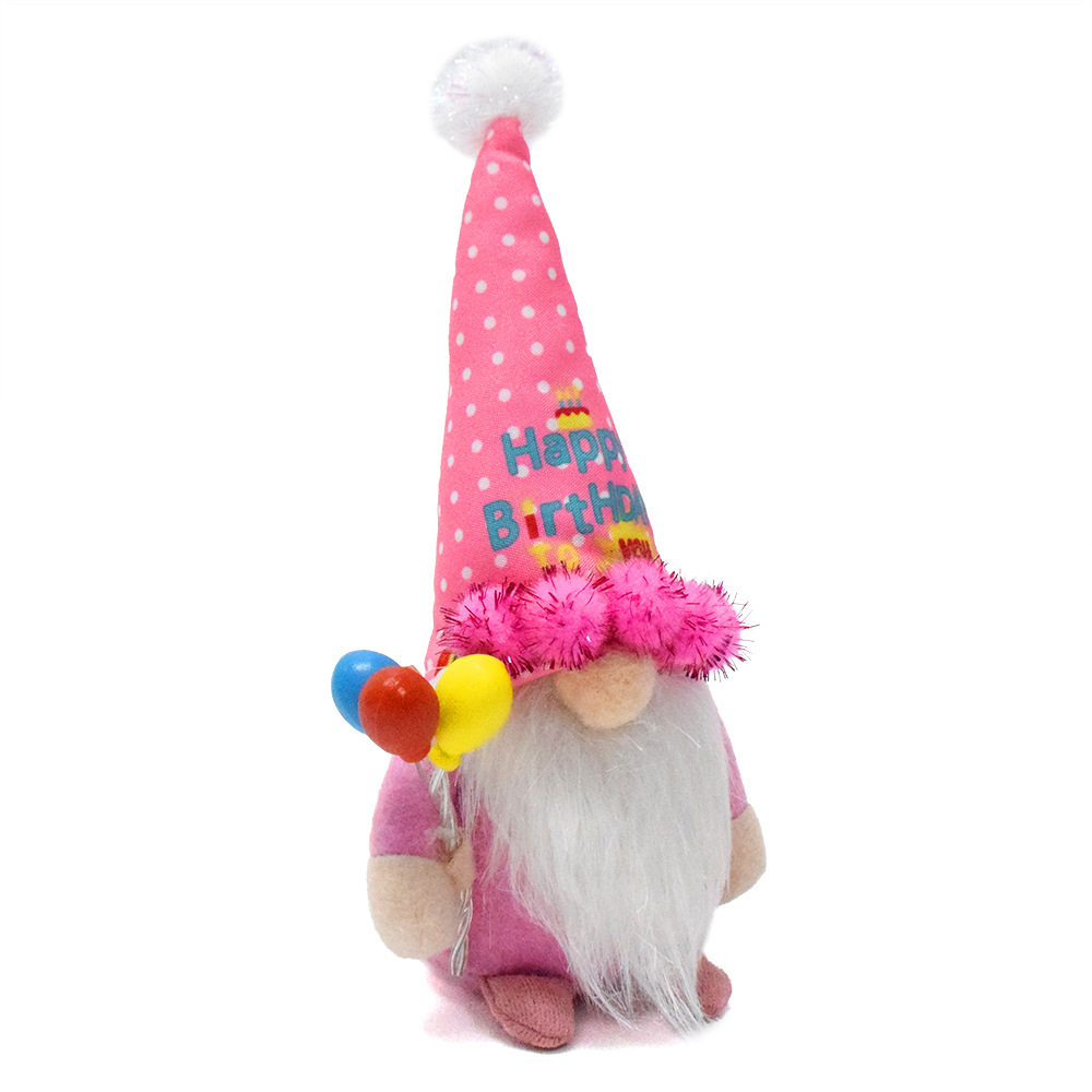 Colorful Polka-Dot Birthday Gock,Desktop Ornament (8 inches)