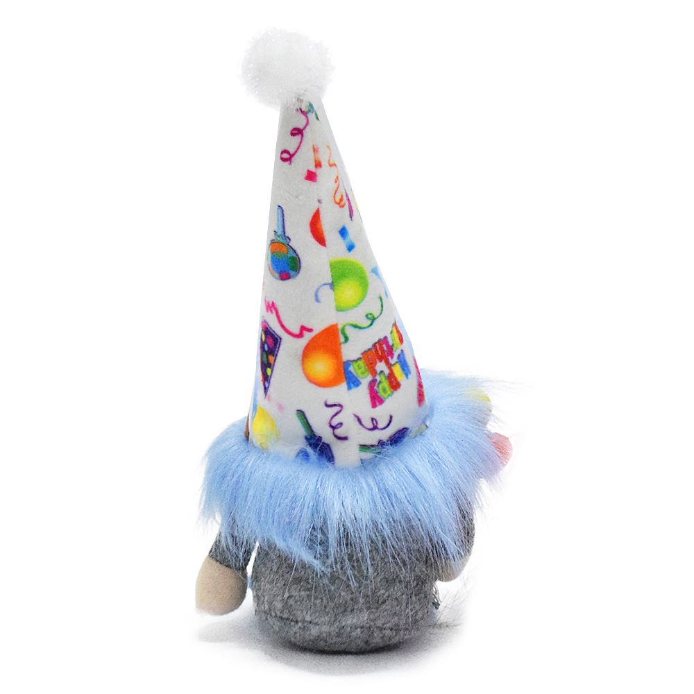 Balloon Birthday Gonk Plush Tiered Tray Decoration (8 inches)