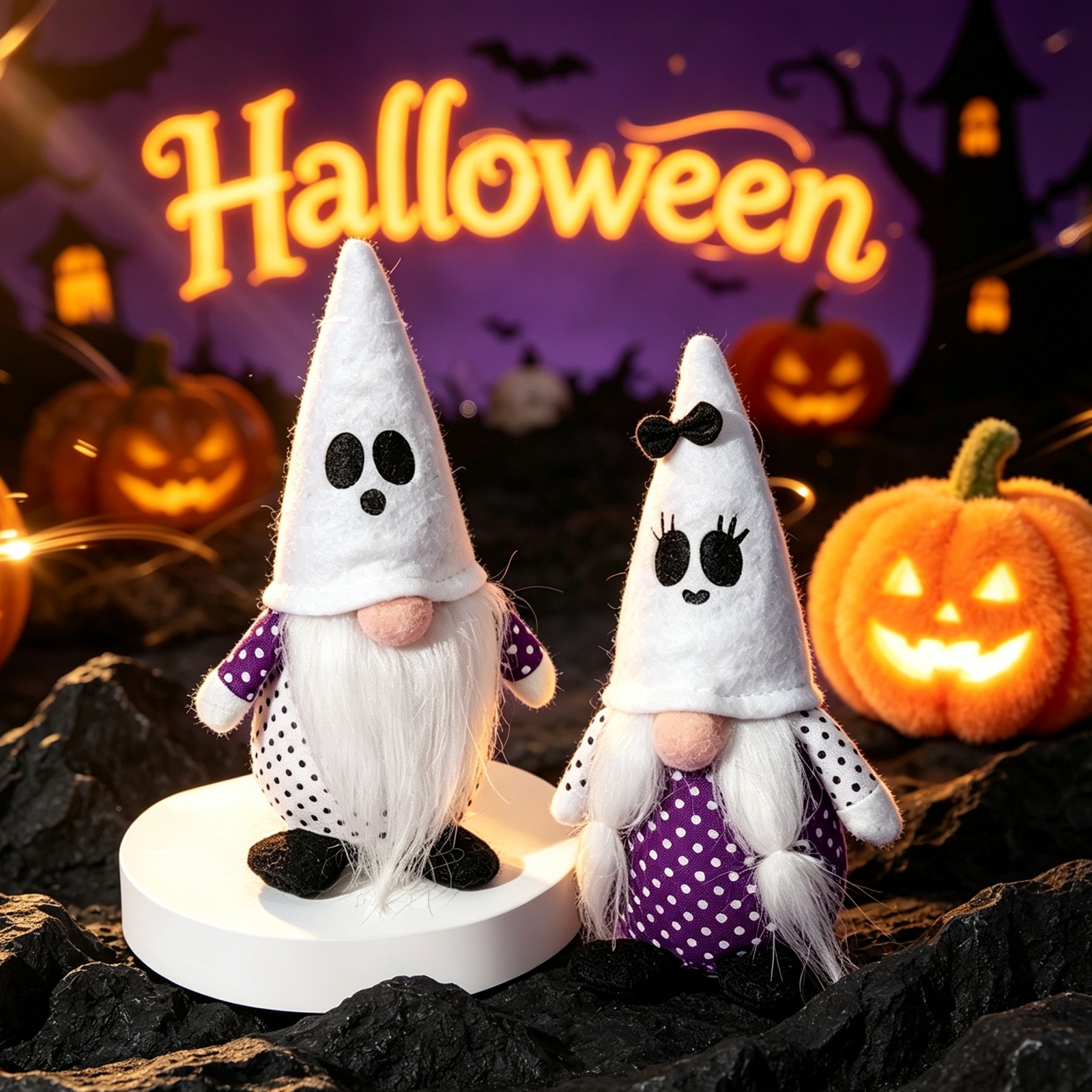 Boo Ghost Gonks 4 Pack Halloween (6.7 inches)