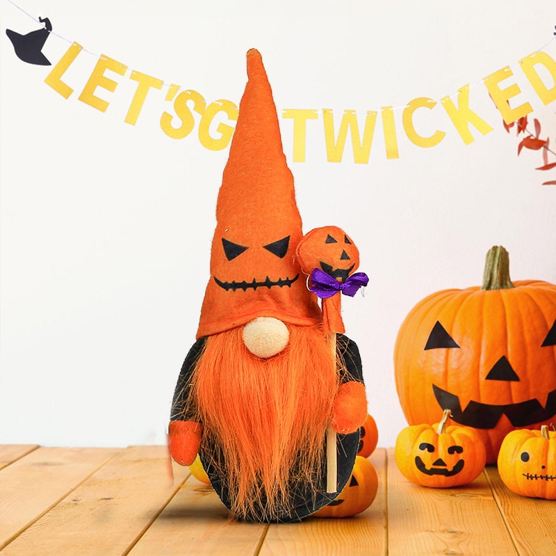 Halloween Pumpkin Gonk Pair (10 inches)