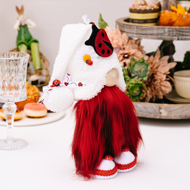 Ladybug Daisy Gnome (11 inches)
