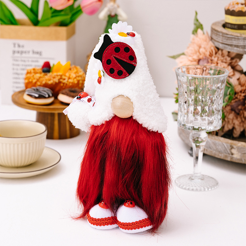 Ladybug Daisy Gnome (11 inches)
