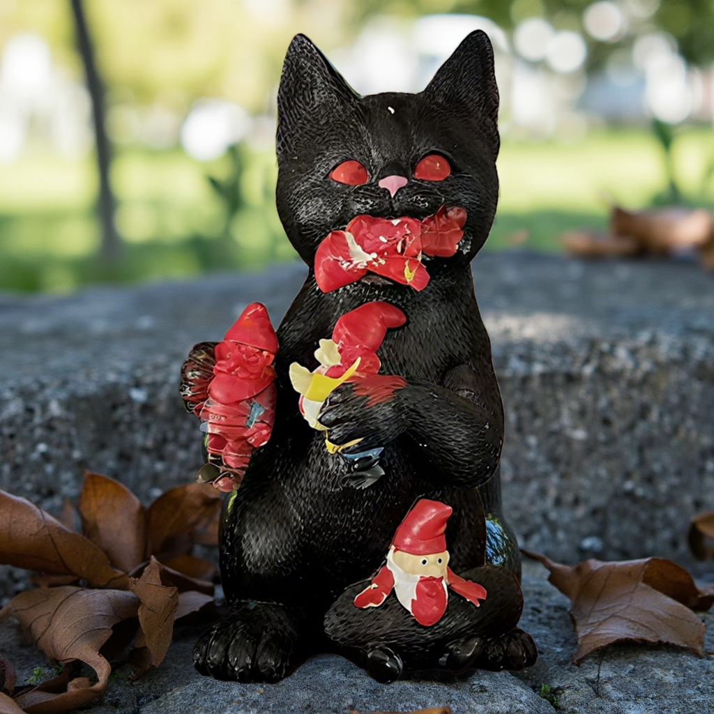 Cat Gnome Statue
