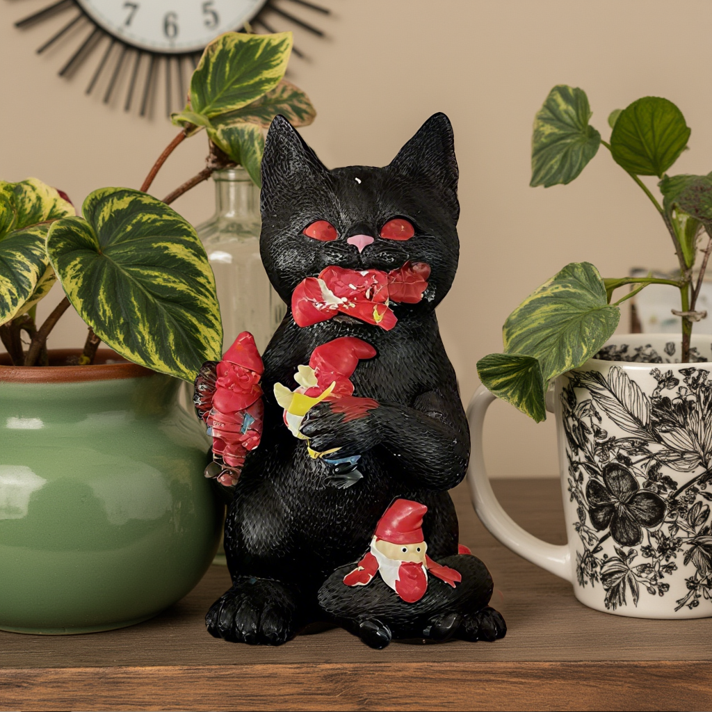 Cat Gnome Statue